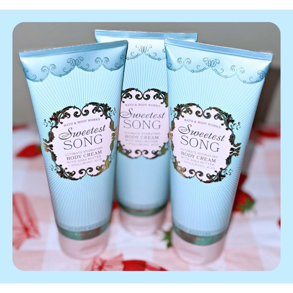 Bath & Body Works Sweetest Song 8 fl oz Ultimate Hydration Body Cream x3